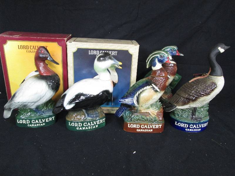 lot 64 image: Lord Calvert Canadian Duck Decanters