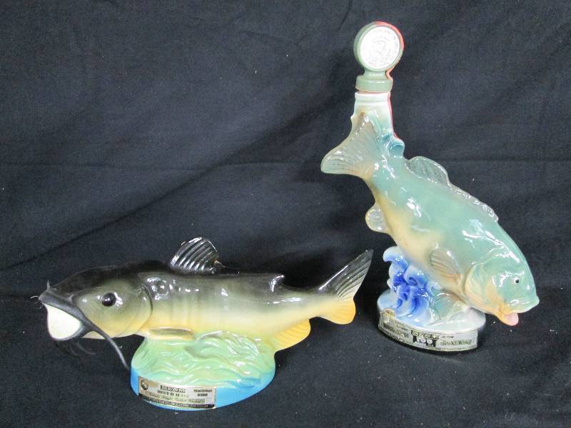 lot 78 image: Beam CatfishBullhead & Bass Decanters