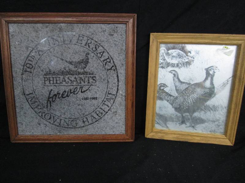 lot 136 image: Pheasants Forever 10th Year Granit Plaque & Mirror