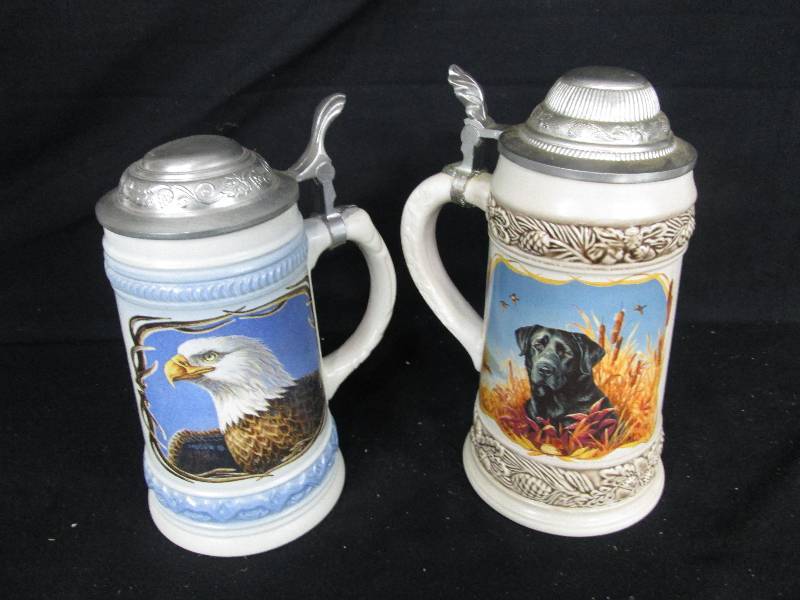 lot 142 image: Eagle & Lab Beer Steins