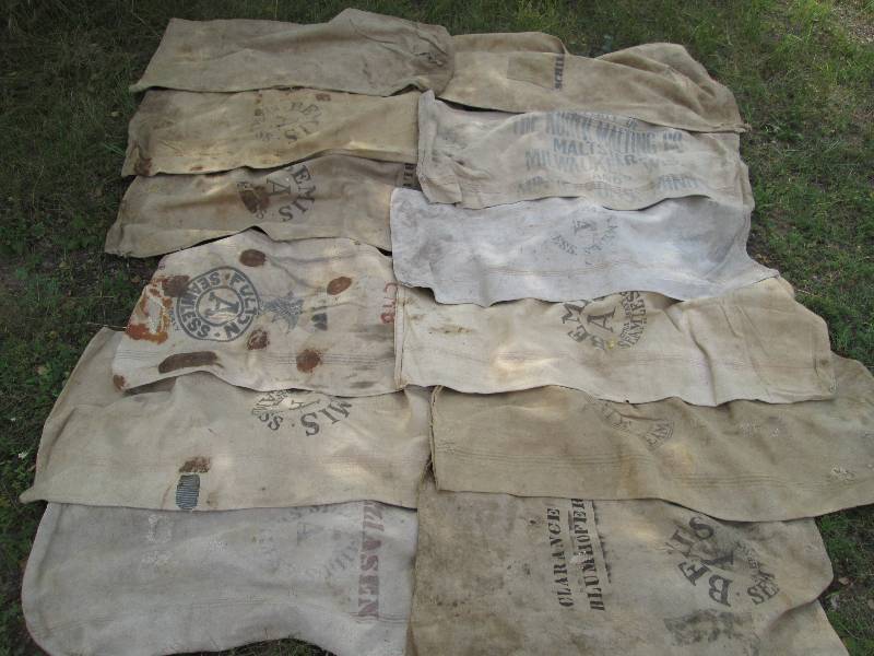 lot 156 image: Canvas Seed Bags