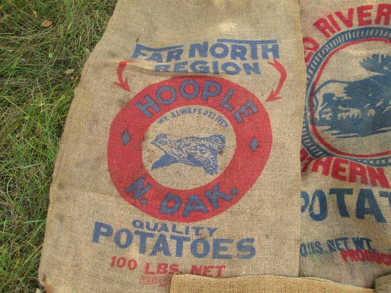 lot 159 image: Vintage Burlap Potato Sacks