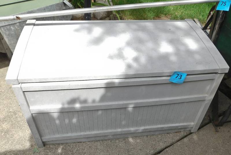 large plastic yard storage container