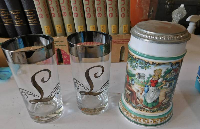 German Beer Stein 2 bar tumblers