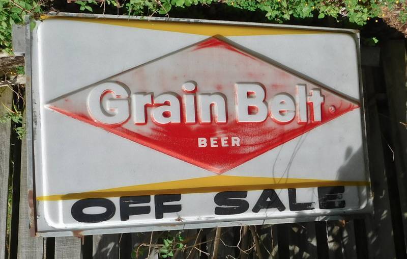 2 sided lighted Grain Belt Sign