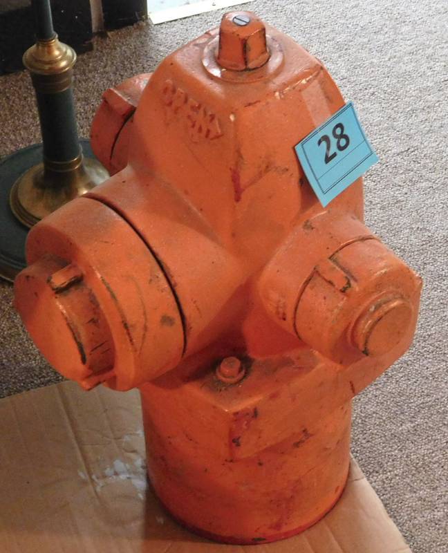 vintage orange Waterous fire hydrant