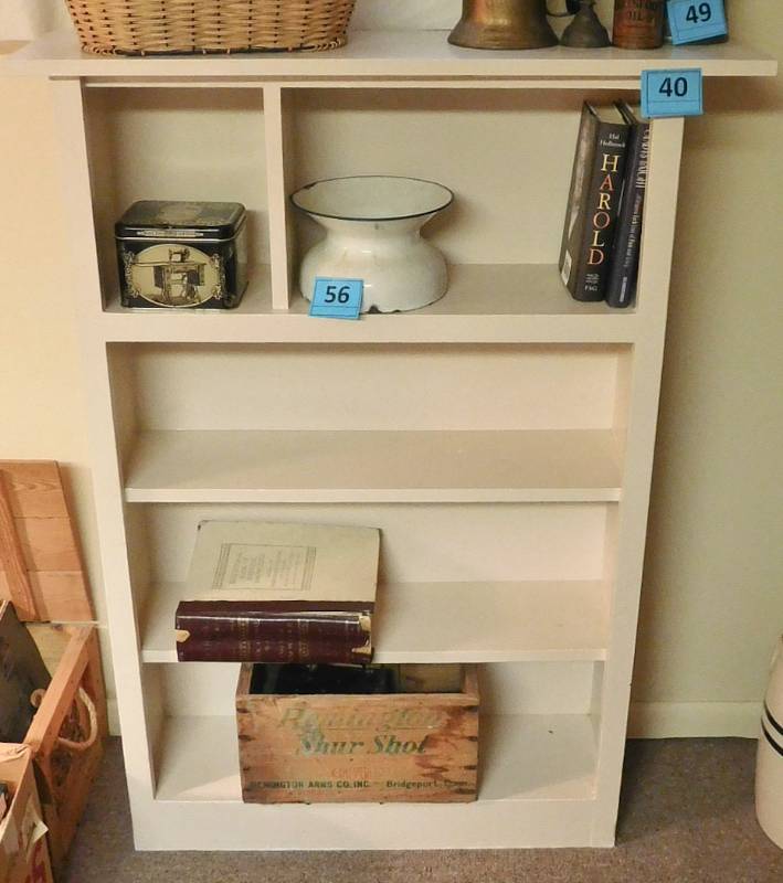 wooden primitive bookshelf