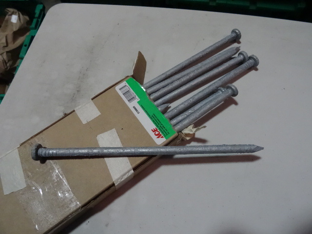 NEW Qty 15 10 in galvanized Landscape Spikes