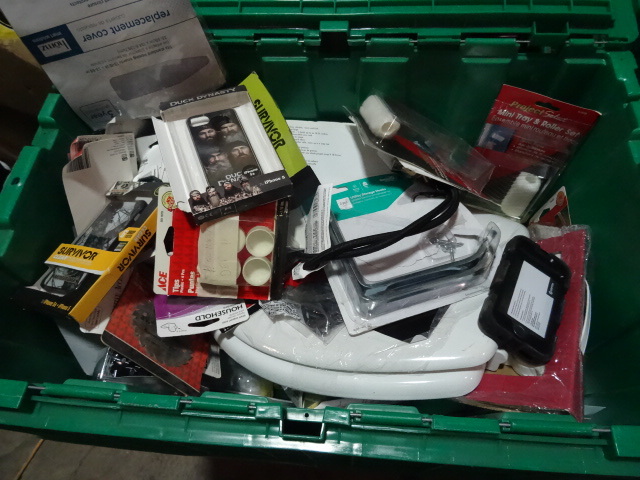 NEW Entire Bin Misc Hardware Items incl. Toilet Seat, iPhone Covers, and Much More. GREEN BIN NOT INCLUDED