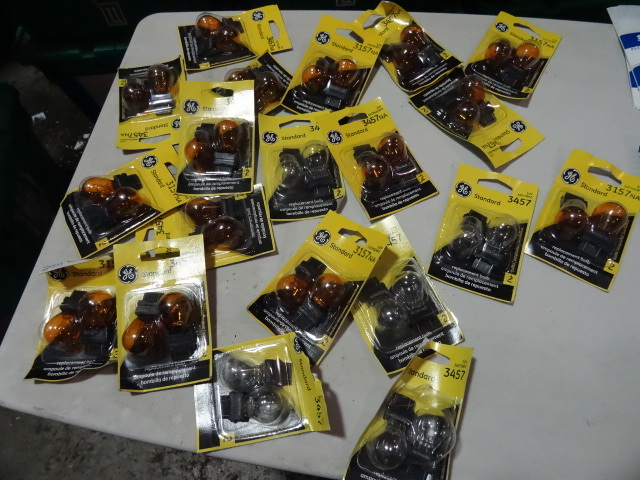 NEW Large Lot No. 3457 Automotive Bulbs. Amber and Clear
