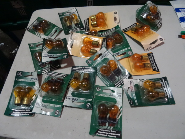 NEW Large Lot No. 2057 and 3457 Automotive Bulbs Amber