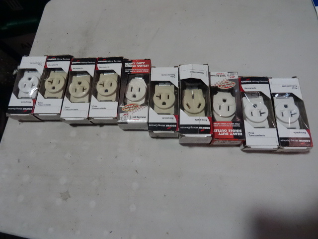 NEW Qty 10 Heavy Duty Single Electrical Outlets