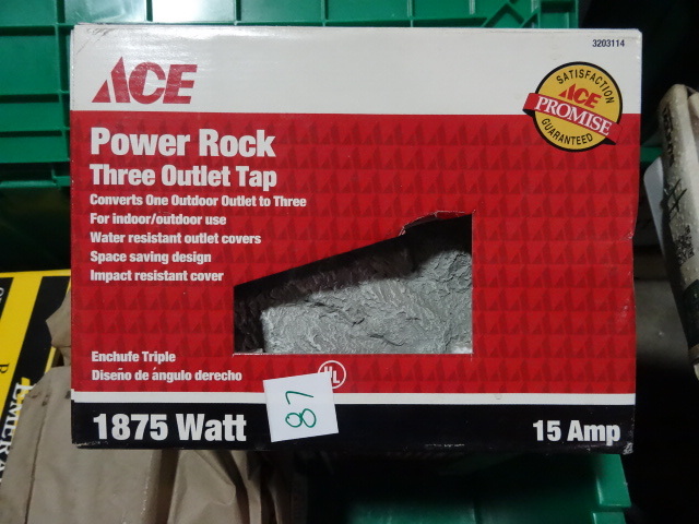 NEW Ace Power Rock Outdoor 3 Outlet Power Block Disguised as a Landscape Rock