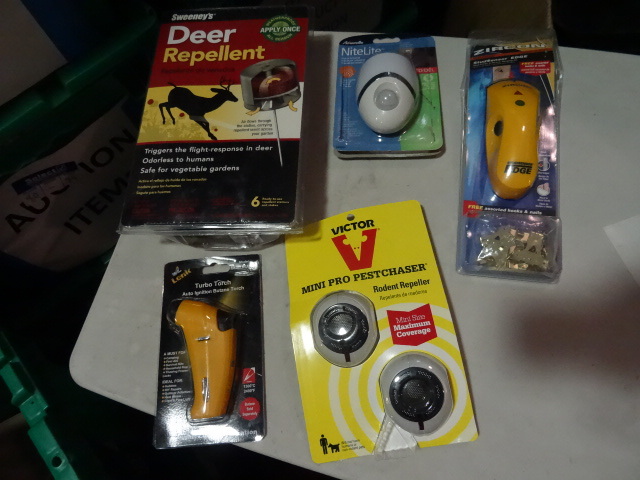 NEW Zircon Stud Finder, Electronic Mouse Repellent, Deer Repellent and Turbo Torch and Night Light