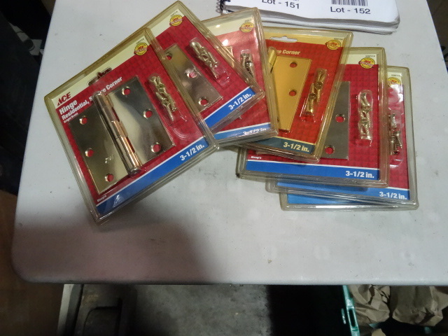 NEW Qty 7 3.5 in Brass Hinges