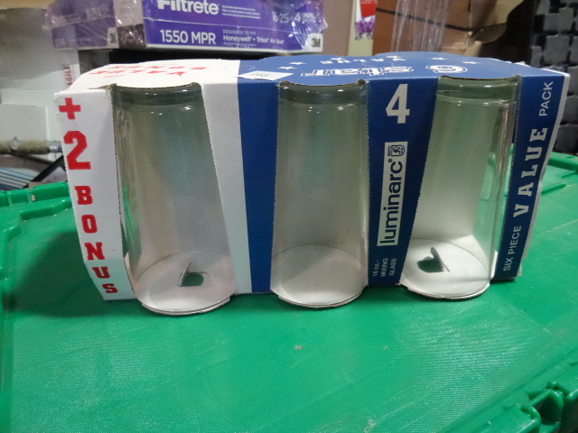 NEW Luminarc Beer Glasses Qty 6, 16 oz ea