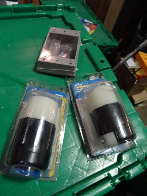 NEW Qty 2 Twist Lock Electrical Ends and Electrical Box Extension