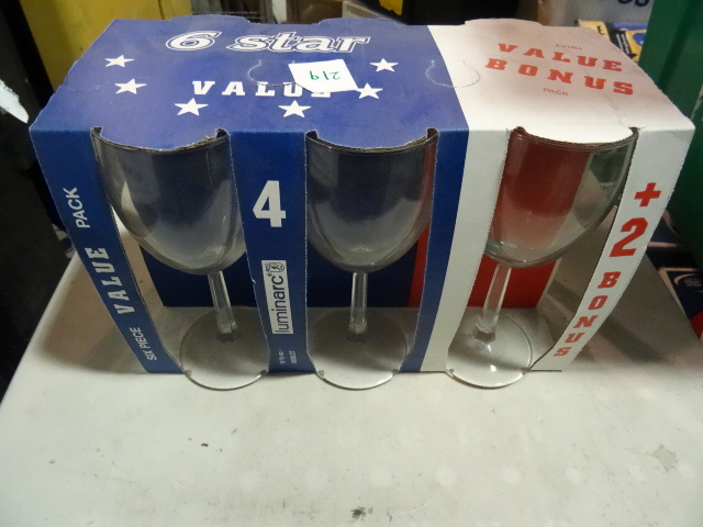 NEW Qty 6 Luminarc 10.5 Oz Goblets