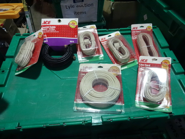 NEW Lot Phone Cables, Coax Cable