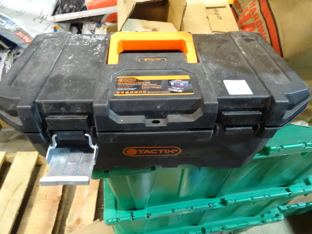 NEW Tactix Tool Box 16 In plastic One Closure Broken