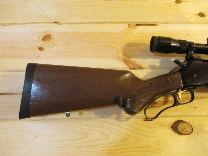 lot 3 image: Browning BLR with scope, bi-pod and hard case