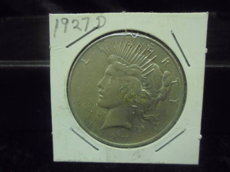 1927D Peace Silver Dollar
