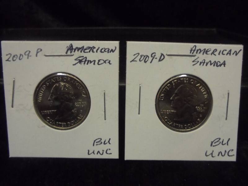 Uncirculated 2009 P&D American Samoa State Quarters