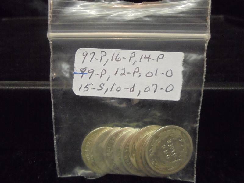 Lot of 9 Barber Dimes
