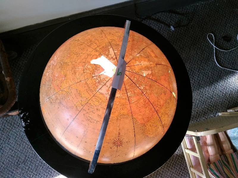 Antique Lighted Globe