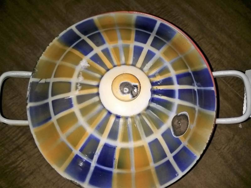 AntiqueVintage European Enamelware Pot