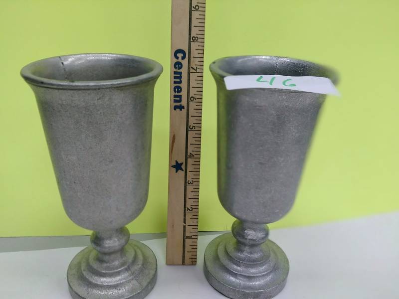 Two Metal Chalises