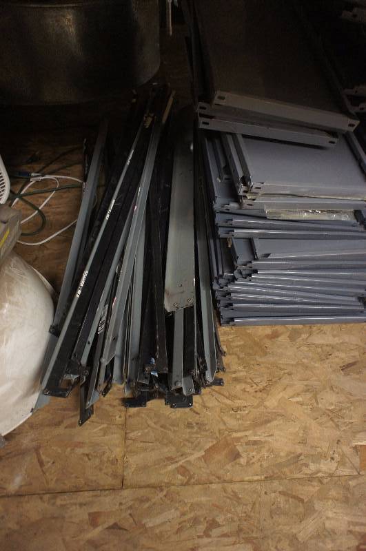 Lot of Metal Shelving - Approximately 60 Shelves