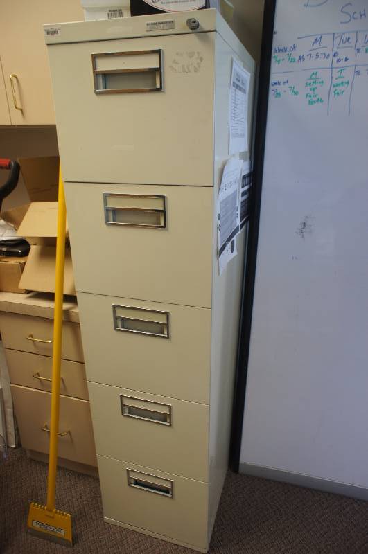 Two filing Cabinets - 5 Drawer Heavy Duty