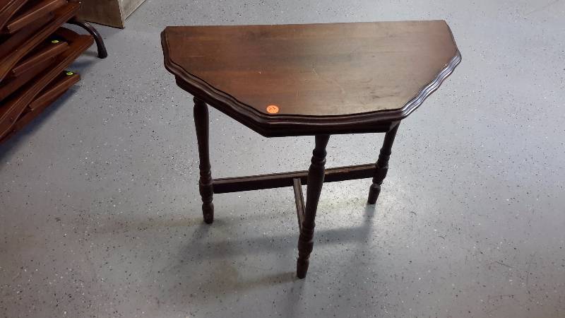 Half-moon end table