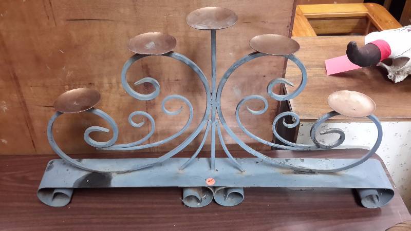 Candelabra-all metal 5 candle spaces