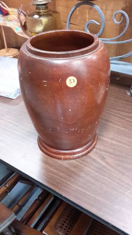 Wooden vase