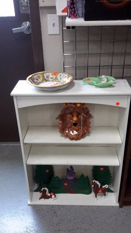 White shelving unit