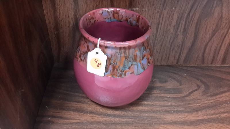 Handcrafted purple vase