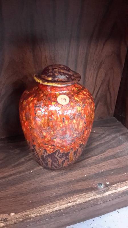 Handcrafted red vase