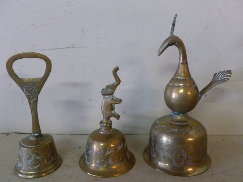 lot 364 image: Vintage Brass Bells