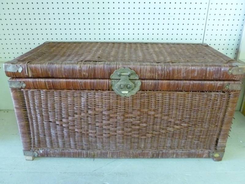 lot 396 image: Wicker Storage Trunk
