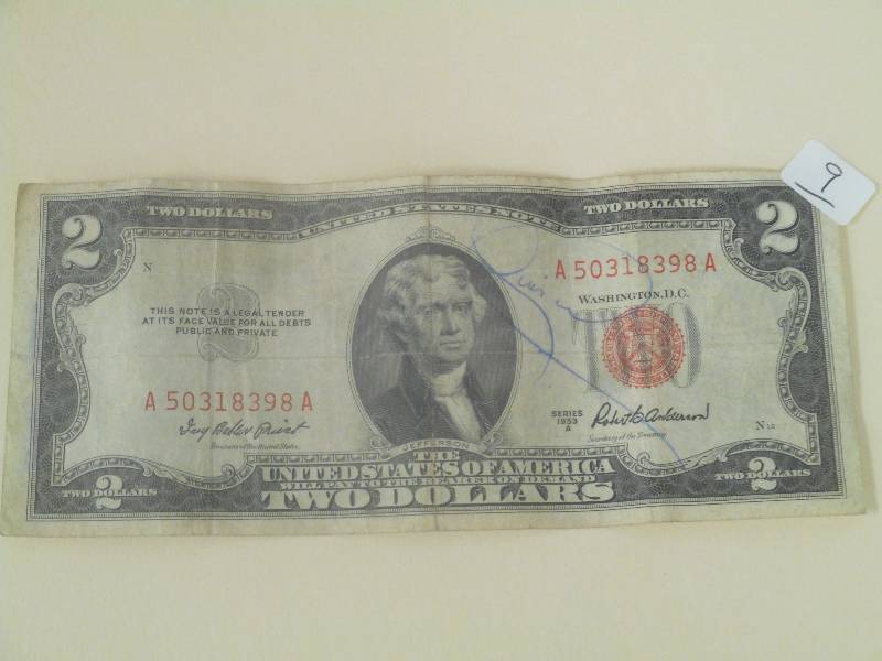 1953-A Red Seal $2 Note ...