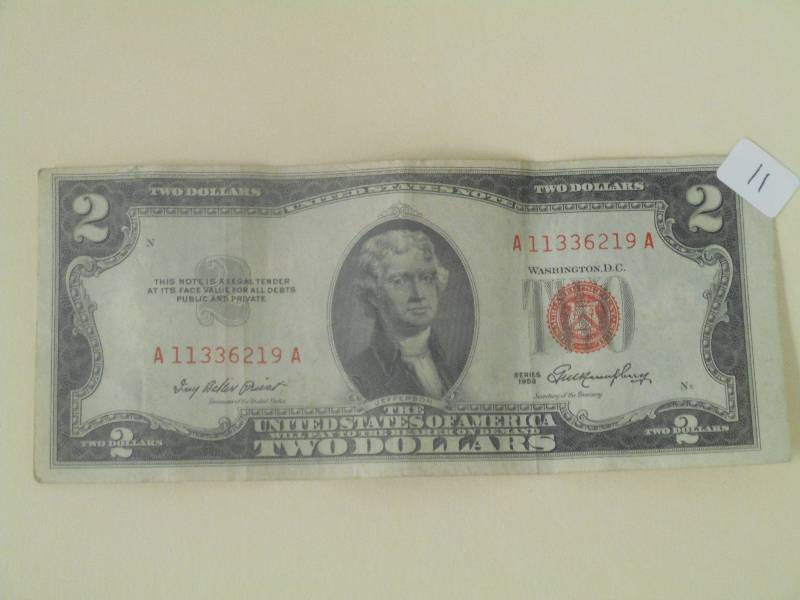 1953 Red Seal $2 Note ...