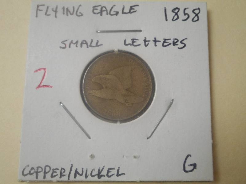 Flying Eagle Cent 1858 G copper  n...
