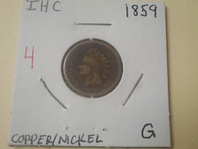 1859 Indian Head Cent G copper  ni...