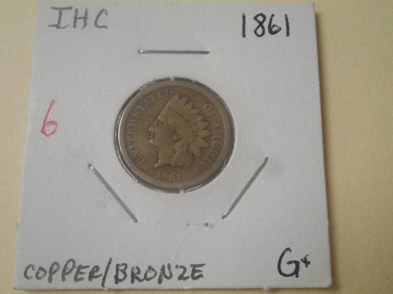 1861 Indian Head Cent G copper  n...