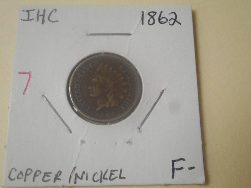 1862 Indian Head Cent F- copper  n...