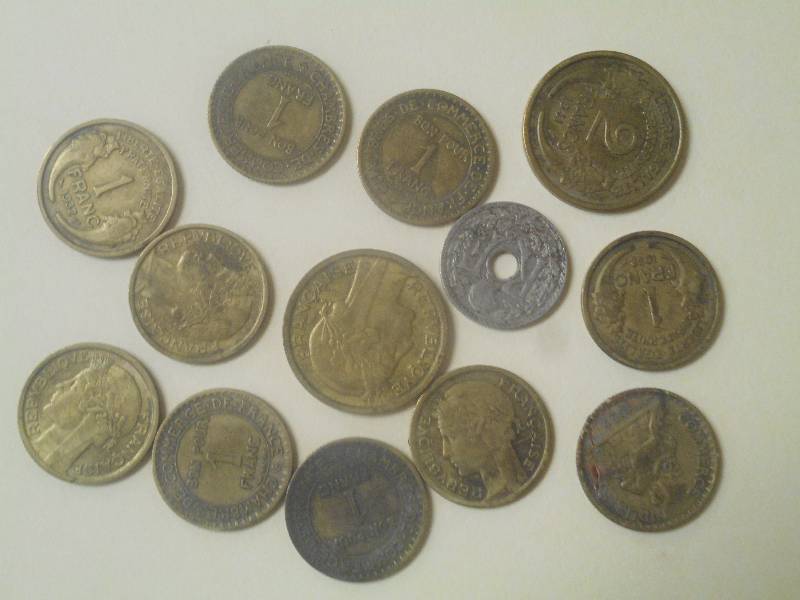 1doz misc old French coins mostly LE September Coins K BID