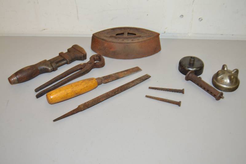 Sad iron, vintage tools