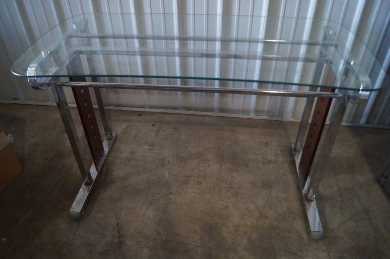 3 MetalGlass Study Desks